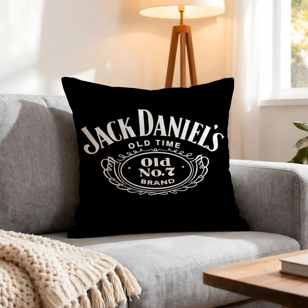Brand Jack Daniel'S Cushion Cover 1Pcs Decorative Covers Soft Cushion Case For Sofa Couch Decor 40X40 45X45 Pillowcases
