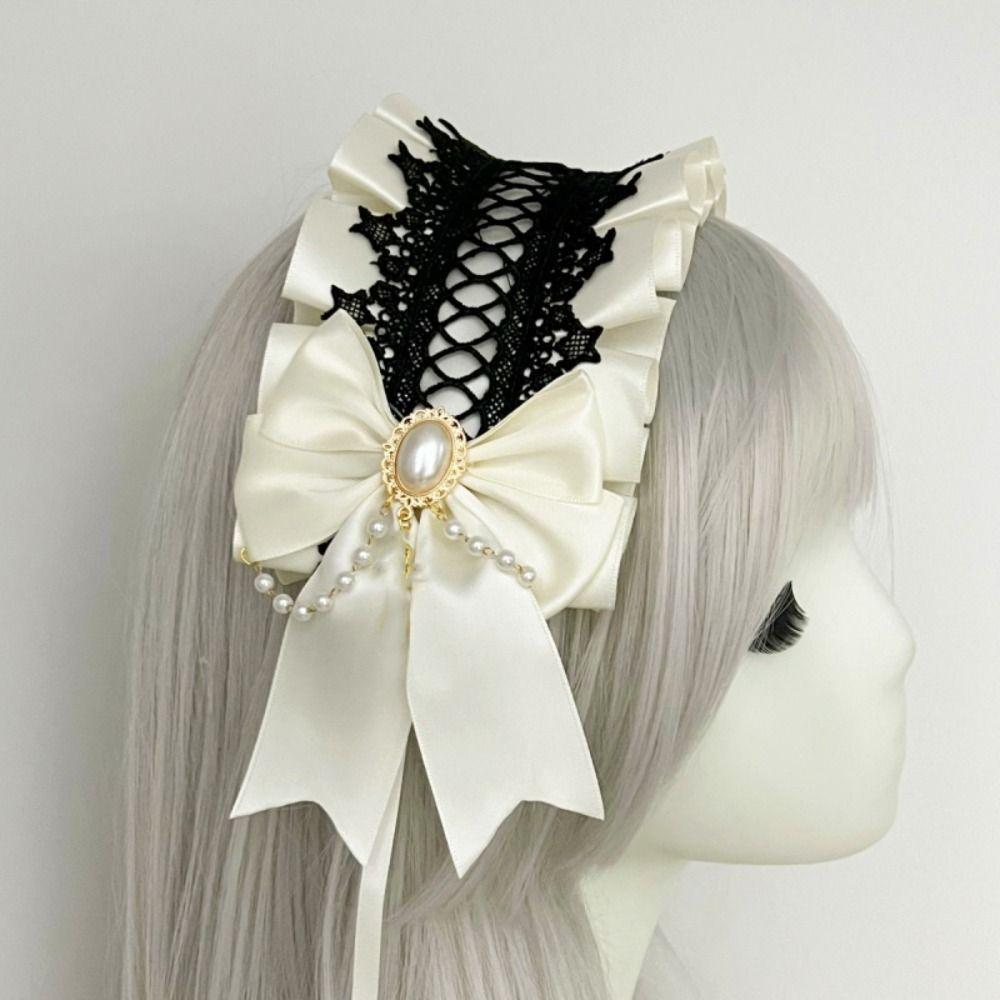 Multicolor Bowknot Ribbon Headwear Hair Accessories Sweet Hairband Lolita Lace Headband  Female