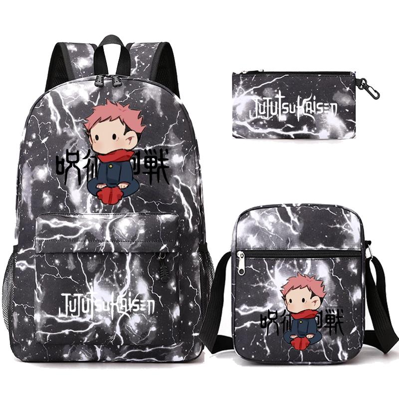 3 шт./компл. аниме рюкзак для мальчиков и девочек легкие сумки Hildren обратно в школу школьный рюкзак студент Kawaii рюкзак