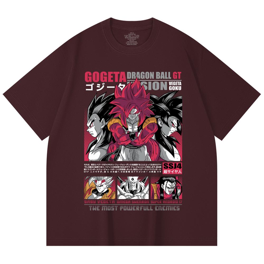 230 Gsm 100% Cotton Dragon Ball V7 Gogeta Print Unisex Heavy Cotton T Shirt