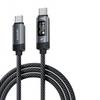 Цифровой дисплей USB C на USB C Зарядный кабель с поддержкой 240 Вт PD3.1 Быстрая зарядка для мониторинга в реальном времени и широкой совместимости с устройствами