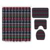 Christmas Shower Curtain Floor Mat Combination Four-Piece Set Kitchen Door Mat Bedroom Living Room Carpet