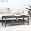 Coffee Table, Grey, 110x50x40 Cm, Solid Pine Wood