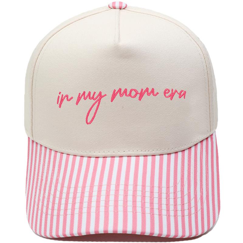 In my mom era truck driver hat embroidery retro leopard print color matching baseball cap men and women casual