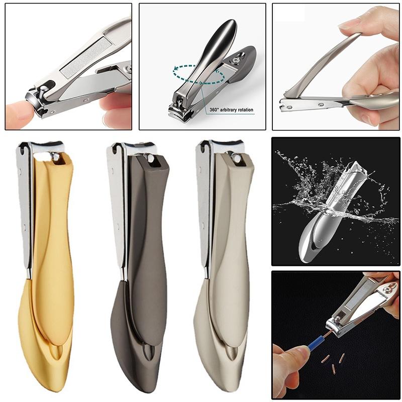 With Antisplash Clippers Nail Professional Storage Boxsharp Stainless Steel Fingernailtoenail Cutterportable Pedicure Manicure Tool