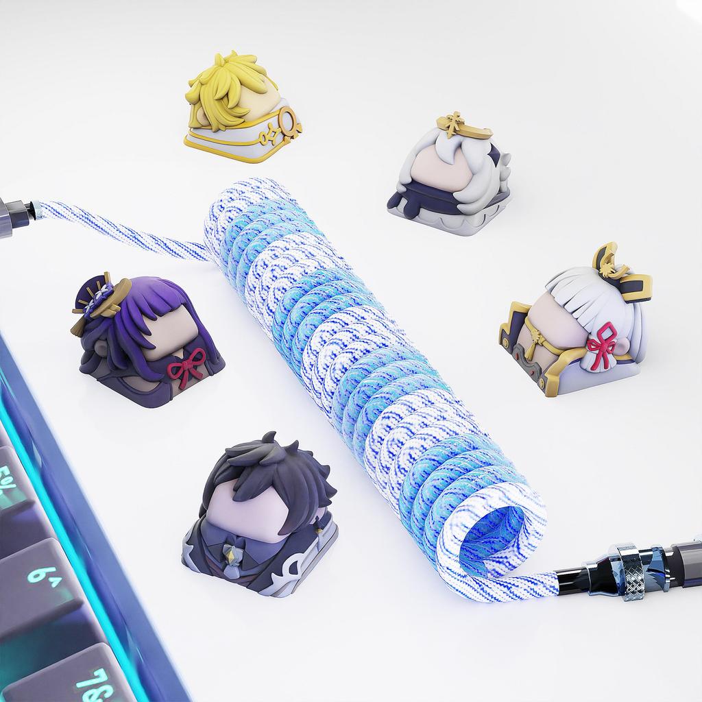 Genshin Impact Artisan Keycap Смола Кастомная Персонализированная Клавишная Колпачок Милый Аниме Кейкап для Механической Клавиатуры Аксессуары Подарки