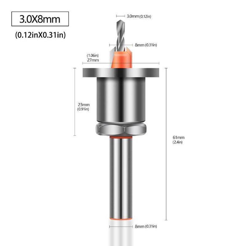 8 мм хвостовик HSS зенковка деревообрабатывающая фреза фреза экстрактор винтов Remon Demolition