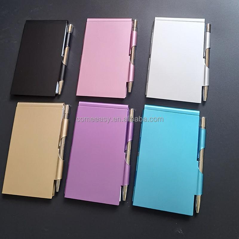 More Color Mini Aluminum Colorful Metal Journal Spiral Pocket Journal Mini Notebook With Pen