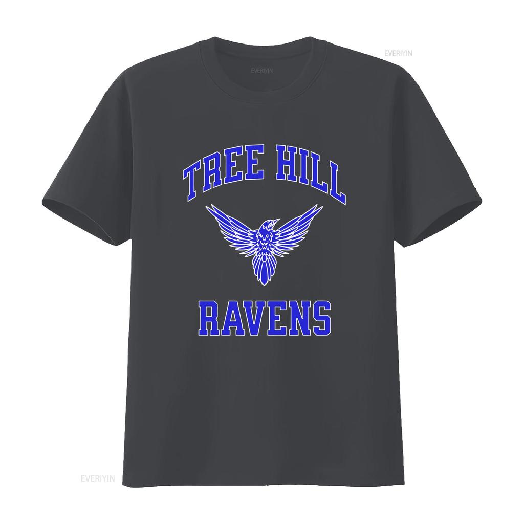 Vintage College Style Tree Hill Ravens Raven Print Casual Streetwear T Shirt vintage Washed designer clothes graphic Unisex