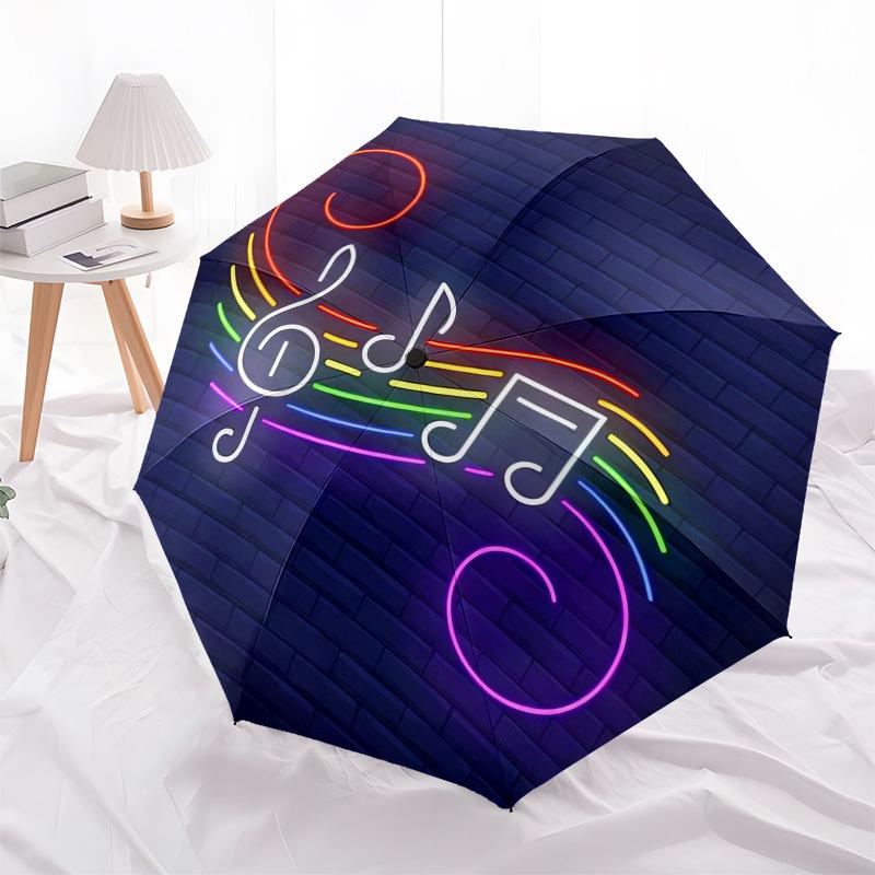 1pc Music Notes Themed High-quality Umbrella,Automatic Opening and Closing Umbrella,Multi-functional Umbrella G0811400