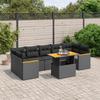 VidaXL Garden Lounge Set with Cushions 8 Pcs, Patio Sofas, Patio Furniture Set, Outdoor Furniture, Black 3272987