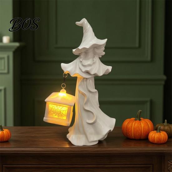 Detailed Halloween Lantern Witch Hanging Ornaments, Hand-Held Spider Web Hollow Lantern, Gothic Texture Theme for Desktop Decoration Dark Decor