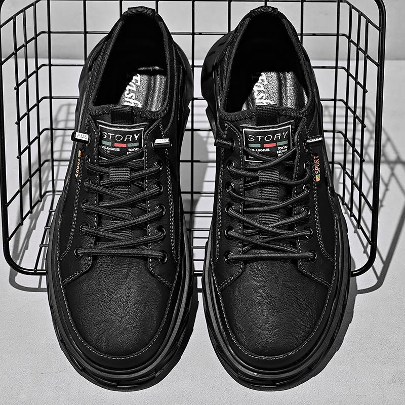 Горячая Распродажа Повседневная обувь из натуральной кожи Модные удобные мужские кроссовки Нескользящая обувь для скейтборда Удобная походная обувь