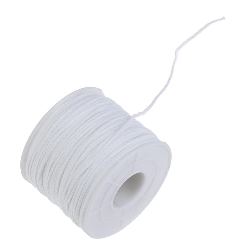 61 м хлопчатобумажная оплетка для свечей, катушка с фитилем, без дыма, принадлежности для масляных ламп своими руками