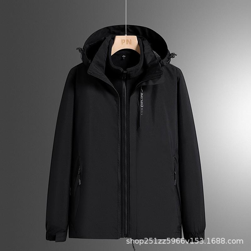 Winter 3-in-1 Waterproof Windproof Fleece Lined Jacket Men Women Outdoor Hiking Skiing