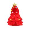 Soft Pet Christmas Tree Costume Plush Dog Hooded Cloak Funny Pet Christmas Cloak  Christmas