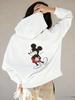 Мужская женская толстовка с капюшоном оверсайз с принтом Микки Мауса Дисней, уличная одежда, свободная повседневная толстовка, куртка, мода осень/зима, топы Y2k
