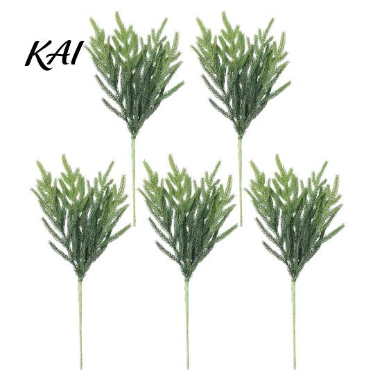 Fall And Winter Celebration Decor 17.7" Lifelike Touch Artificial Norfolk Pine Branches for Vase, Christmas Faux Stems, Fake Silk Foliage Crafting