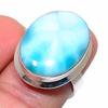 Natural Republic Larimar Gemstone 925 Solid Sterling Silver Gift Ring S.7 i1H52
