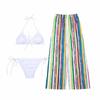 Pure desire babes white bikini three-piece sexy split swimsuit women's seaside vacation beach wide-leg pants set