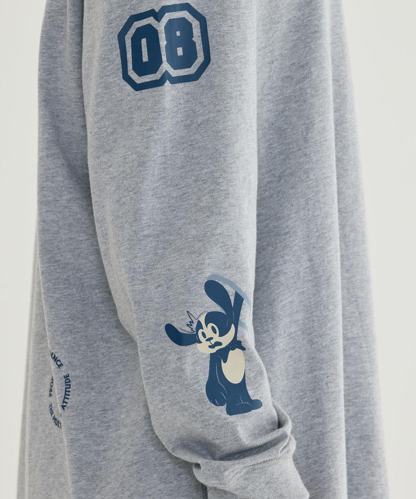 COVERNAT Multi-Graphic Long Sleeve Melange Gray