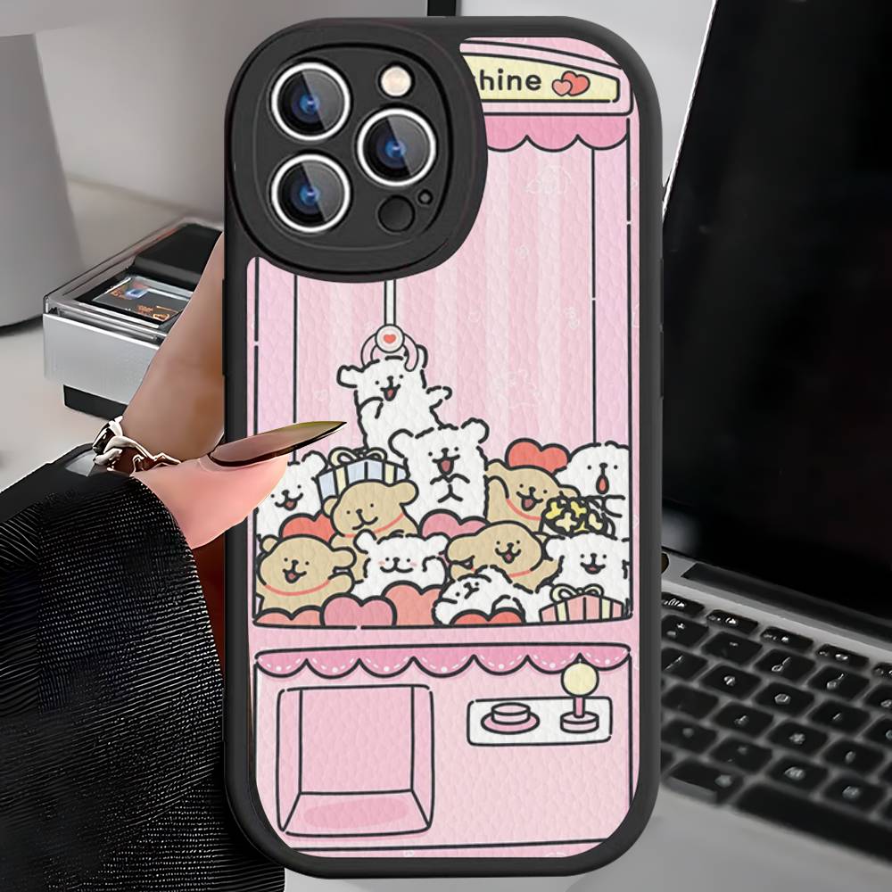 Maltese Cute Line Puppy Dog Phone Case For IPhone 16 15 14 13 12 11 Pro Max Plus Leather Soft Cover