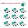 10 шт. Разъем USB 3.1 Type C 16 контактов Тестовая плата-адаптер 16-контактный разъем-розетка для передачи данных по проводу/кабелю