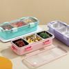 2/3 Compartment Lunch Box Stainless Steel Bento Box with Soup Bowl Portable Children's Snack Box Food Storage Container