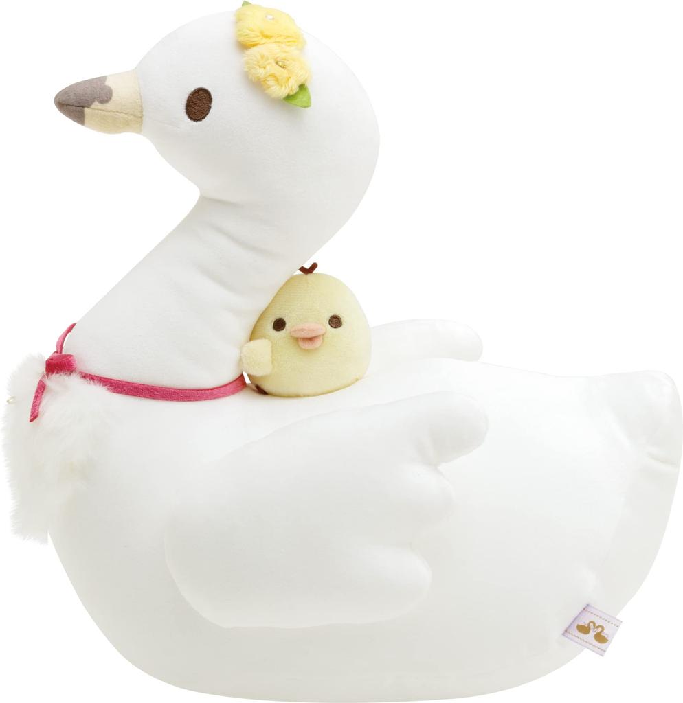 Rilakkuma and the Golden Plush Cushion Swan MF87201 San-X "Swan Flower"