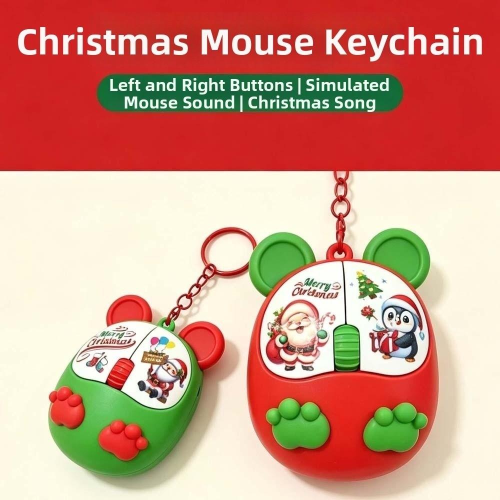Auditory-feedback LED Mouse Clicker Light-emitting Light Up Sounding Toy Key-organizer