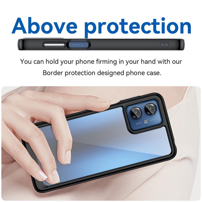 Чехол для Motorola Moto G14 Чехол для Moto G14 6,5-дюймовый цветной мягкий силиконовый прозрачный бампер для Motorola Moto G14 4G