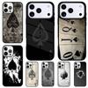 Чехол для телефона Poker с Тузом Пик для iPhone 17 Air 16 15 11 12 14 13 Pro Max Ударопрочный чехол