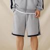 Li-Ning Sports Life Series Повседневные спортивные шорты с контрастным логотипом и вышивкой Мужские брюки цветочно-серые AKST639-4