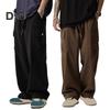 Мужские брюки-карго с несколькими карманами в американском стиле, прямые, широкие, свободные, с завязками на резинке, на талии, для повседневных путешествий