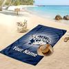 Leeds Rhinos Custom Beach Towel, Print Your Name Text Lightweight Absorbent Towel for Swimming Travel