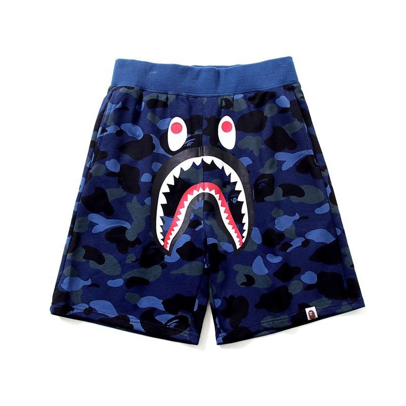 Мужские повседневные шорты Bape Shark Camo, летние пляжные boardshorts, 5 карманов, походные шорты, streetwear