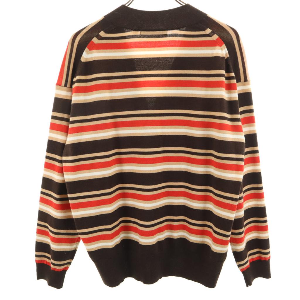Uniqlo Marni MARNI сотрудничество полосатый длинный рукав V-образный вырез кардиган M Женский Б/У