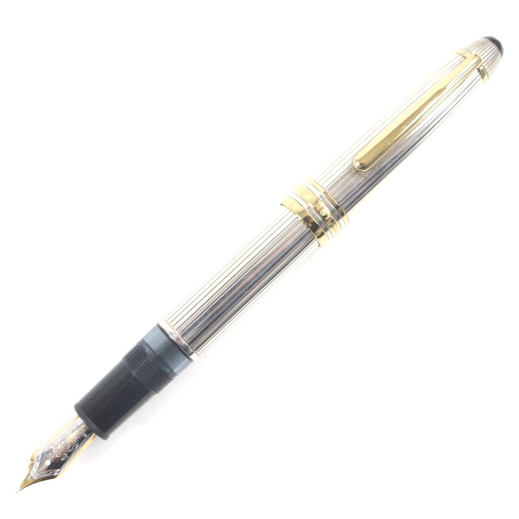 MONTBLANC fountain pen Meisterstck 146 Solitaire Silver gold SV925 mens Used