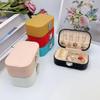Classic Trinket Storage Box Macaron Color Ring Box Leather Jewelry Organizer Box Perfect Gift