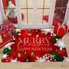 Christmas Themed Mat - Machine Washable - Living Room Coffee Table Mat, Bedroom, Entryway Doormat and Dining Kitchen, Bathroom,