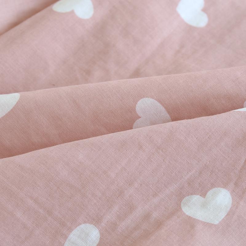 Women's Long Sleeve Cotton Pajamas - Heart Pattern, Double Layer Gauze, Sweet & Cozy Homewear Set for Spring/Autumn