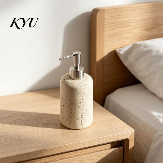 Leak Proof Soap Bottle Resin Refillable Dispenser, Liquid Hand Shampoo Container, Easy to Refill Dispenser Empty Pump Lotion for Bathroom Kitchen