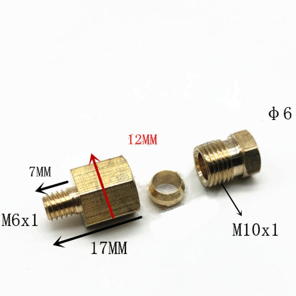 M4 M6 M8 M10 1/8" 1/4" BSP Наружная Резьба к 4 6 8мм Компрессионная Трубка Латунный Фитинг для Трубок Масло для Смазки