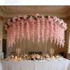 Multicolor Artificial Wisteria Flower Vine Cherry Flower Hanging Garland  Wedding Decoration