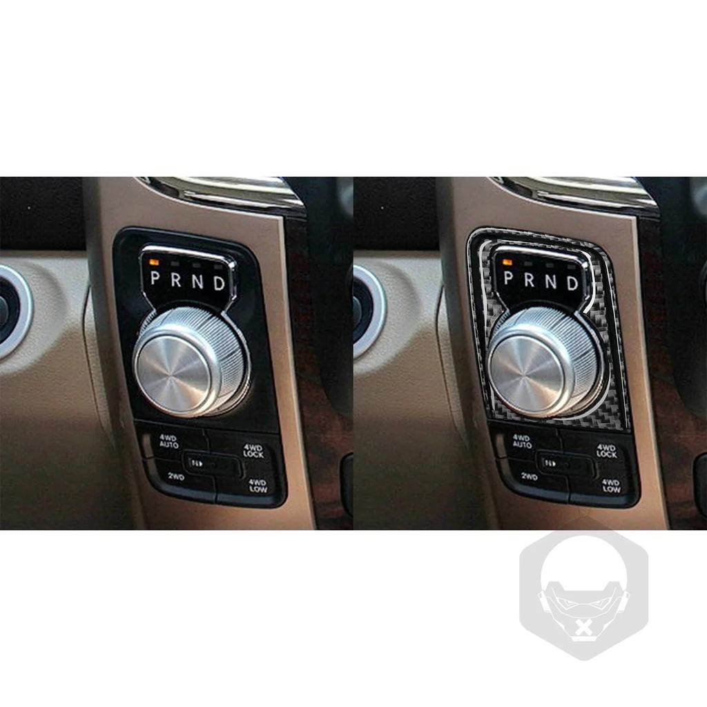 For Dodge Ram 1500 2500 3500 2013-2018 Accessories Real Soft Carbon Fiber Interior Rotary Shifter Panel Cover Trim Sticker QH1