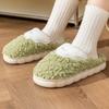 Cotton Slippers For Men, Autumn And Winter, Indoor Home With Thick Soles,, Plush Warmth, Couple Shoes, Confinement Shoes, Women