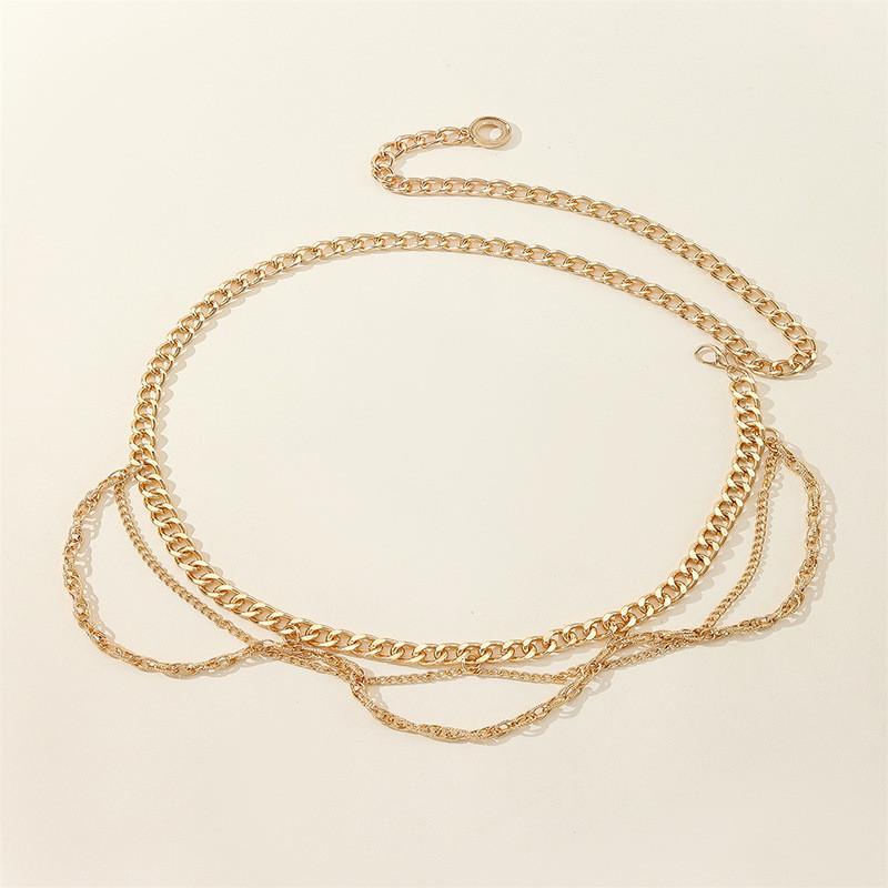 Metal Waist Ladies Chain With Carved Details Elegant Jewelry For Seasons Winter