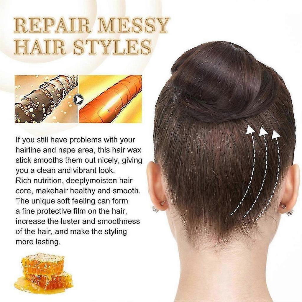3pcs Hair Wax Stick Edge Control Gel Stick Slay Thin Baby Hair Perfect Hair Line Styling Smooth Frizziy Hairs Non Greasy