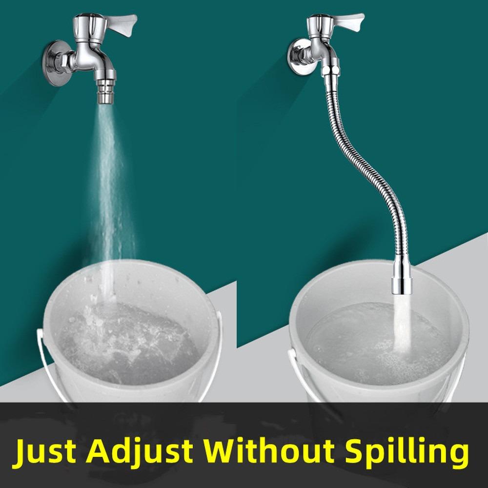 360° Rotating Portable Bendable Faucet Extender Pipe Lengthening Tube Faucet Extender Bathroom Tap