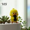 Игрушка для снятия стресса на рабочий стол, 3D-печатная фигурка желтой утки, забавная статуэтка с живыми выражениями, украшение для приборной панели автомобиля, милые миниатюрные ornaments для